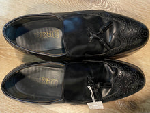 Load image into Gallery viewer, Kingspier Vintage - Black Full Brogue Wingtip Tassel Loafers by Dexter USA, Sizes: 8.5M 10.5W 41-42EURO, Made in USA, Dexter Leather Soles and Rubber Heels
