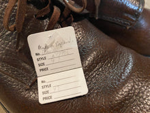 Load image into Gallery viewer, Kingspier Vintage - 1970s Brown Pebbled Leather Plain Toe Derbies - Sizes: 9M 11W 42EURO, Made in England, Genuine Leather Insoles, Leather Soles and Rubber Heels
