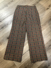 Load image into Gallery viewer, Vintage Mr. Toni 1970s 100% polyester two piece suit in rust, white and green plaid. Union made in Canada - Kingspier Vintage

