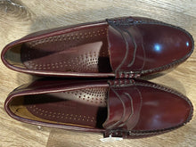 Load image into Gallery viewer, Kingspier Vintage - Burgundy Weejuns Penny Loafers by G.H Bass &amp; Co - Sizes: 8.5M 10.5W 41-42EURO, Made in El Salvado, Balance Man-Made Materials, Leather Uppers and Outsoles
