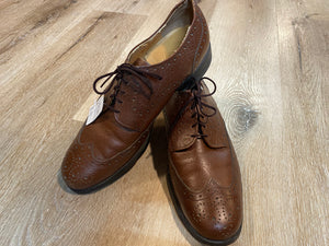 Kingspier Vintage - Brown Full Brogue Wingtip Derbies by Sears VIP - Sizes: 9M 11W 42EURO, Made in Canada, Leather Uppers, Leather Soles, O’Sullivan Rubber Heels