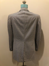 Load image into Gallery viewer, Vintage Saville Row two piece suit in navy and white gingham pattern is union made. - Kingspier vintage
