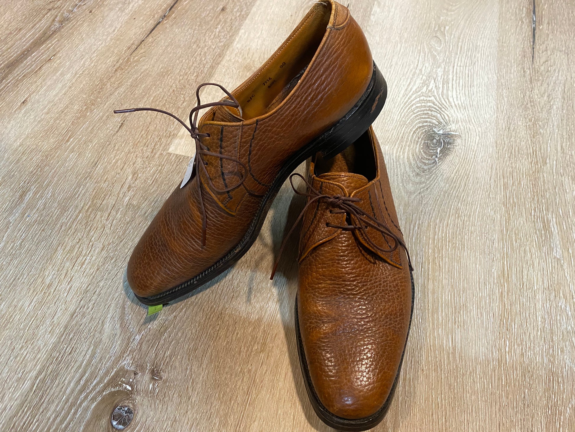 Kingspier Vintage - Brown Plain Toe Derbies by Dack’s The Bondstreet Shoe - Sizes: 9M 11W 42EURO, Made in England, Leather Soles and Insoles, Phillips Cushion No Mark Heels