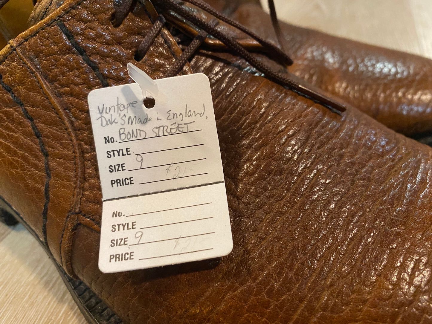 Kingspier Vintage - Brown Plain Toe Derbies by Dack’s The Bondstreet Shoe - Sizes: 9M 11W 42EURO, Made in England, Leather Soles and Insoles, Phillips Cushion No Mark Heels