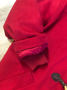 LL Bean Red Wool Duffle Coat, Made in USA SOLD