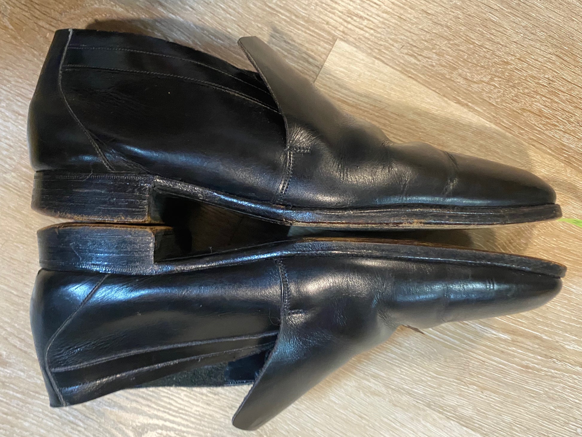 Kingspier Vintage - Black Heythrop II Plain Toe Demi-Boots by Crockett &amp; Jones Northampton - Sizes: 7.5M 9W 40-41EURO, Made in England, Leather Soles