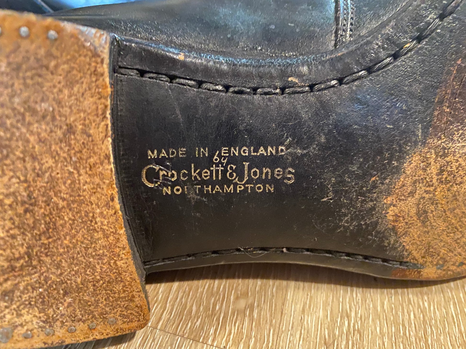 Kingspier Vintage - Black Heythrop II Plain Toe Demi-Boots by Crockett &amp; Jones Northampton - Sizes: 7.5M 9W 40-41EURO, Made in England, Leather Soles