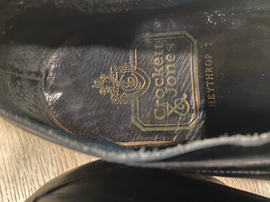 Kingspier Vintage - Black Heythrop II Plain Toe Demi-Boots by Crockett &amp; Jones Northampton - Sizes: 7.5M 9W 40-41EURO, Made in England, Leather Soles