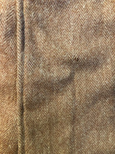 Load image into Gallery viewer, Vintage Herringbone full length wool coat in rust colour with button closures, satin lining and slash pockets - Kingspier Vintage
