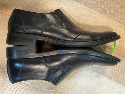 Kingspier Vintage - Black Vero Cuoio Cap Toe Loafers by Pegabo - Sizes: 8M 10W 41EURO, Made in Italy, Real Leather Insoles, Leather and Rubber Soles