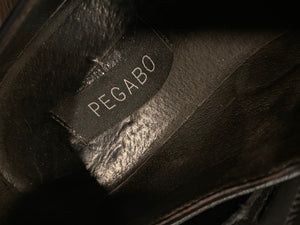 Kingspier Vintage - Black Vero Cuoio Cap Toe Loafers by Pegabo - Sizes: 8M 10W 41EURO, Made in Italy, Real Leather Insoles, Leather and Rubber Soles