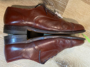 Kingspier Vintage - Brick Red Plain Cap Toe Oxfords by Walkover Vel-Flex - Sizes: 9M 11W 42EURO, Made in USA, Fibre Insoles, Leather Soles, Rubber Heels