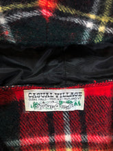 Load image into Gallery viewer, Kingspier Vintage - Royal Stewart tartan wool cape with hood, quarter zip and fringe.
