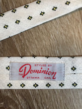 Load image into Gallery viewer, Kingspier Vintage - Park Lane cotton, washable tie in white with yellow and green diamond pattern. Made in Italy, styled in Canada.

Length: 52”
Width: 2.5” 

This tie is in excellent condition.
