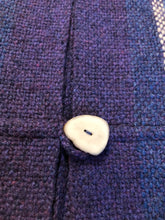 Load image into Gallery viewer, Kingspier Vintage - Bogside Weaving handwoven wool cardigan with two wooden button closures. Made in St. John’s NFLD, Canada. Size medium.
