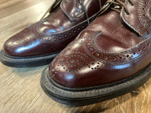 Load image into Gallery viewer, Kingspier Vintage - Burgundy Full Brogue Wingtip Derbies by Dexter Shoemakers to America - Sizes: 8M 10W 41EURO, Made in USA, Genuine Leather Soles and Dexter Rubber Heels, 
