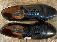 Load image into Gallery viewer, Kingspier Vintage - Black Quarter Brogue Cap Toe Oxfords by Bostonian Classics - Sizes: 8M 10W 41EURO, Made in China, Leather Upper and Lining, Bostonian First Flex Leather Soles and Rubber Heels
