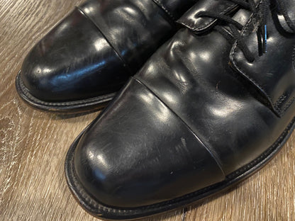 Kingspier Vintage - Black Cap Toe Derbies by Bostonian - Sizes: 8.5M 10.5W 41.5EURO, Made in India, Leather Uppers and Lining, Bostonian First Flex Leather Soles and and Rubber Heels