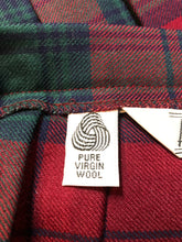 Load image into Gallery viewer, Kingspier Vintage - Vintage Al Jean red and green 100% pure virgin wool plaid Fashion Kilt. Made in Canada.
