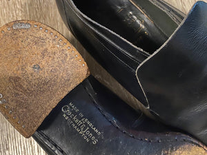 Kingspier Vintage - Black Heythrop II Plain Toe Demi-Boots by Crockett &amp; Jones Northampton - Sizes: 7.5M 9W 40-41EURO, Made in England, Leather Soles