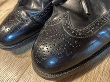 Load image into Gallery viewer, Kingspier Vintage - Black Full Brogue Wingtip Tassel Loafers by Dexter USA, Sizes: 8.5M 10.5W 41-42EURO, Made in USA, Dexter Leather Soles and Rubber Heels
