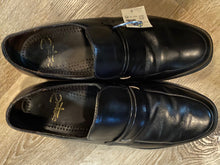 Load image into Gallery viewer, Kingspier Vintage - Black Penny Loafers by Simpsons - Sizes: 7.5M 9W 40-41EURO, Made in Czechoslovakia, Leather Soles and Rubber Heels
