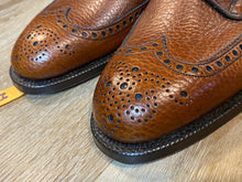 Load image into Gallery viewer, Kingspier Vintage - &lt;p&gt; Brown Ranch Oxhide Leather Full Brogue Wingtip Derbies by Alan McAfee LTD London W.I.&lt;/p&gt;
&lt;p&gt;Sizes: 6M 7.5W 38-39EURO&lt;/p&gt;
&lt;p&gt;Made in England&lt;/p&gt;
&lt;p&gt;Leather Soles&lt;/p&gt;
&lt;p&gt;McAfees Rubbertip Heels&lt;/p&gt;
&lt;p&gt;Original Style Information and Sizing Handwritten on Inside&lt;/p&gt;
