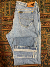 Load image into Gallery viewer, Vintage Lee Denim Jeans - 4080W02/95  High rise  Straight leg.  Medium Wash  100% Cotton  Tagged as 36.5”x34”  Made in Canada - Kingspier Vintage
