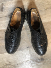 Load image into Gallery viewer, Kingspier Vintage - Doc Martens 5 eyelet blacksmooth leather classic brogue shoe.

Size 10 mens

*Shoes are in great condition with some wear in the leather upper.
