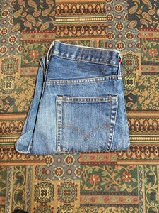 Levi’s 505 Denim Jean - 31”x31”  Vintage Red Tab  Mid rise  Zip fly  Straight leg.  Medium wash  Tags removed  Worn in Netflix’s “The Sinner”  Made in USA - Kingspier Vintage