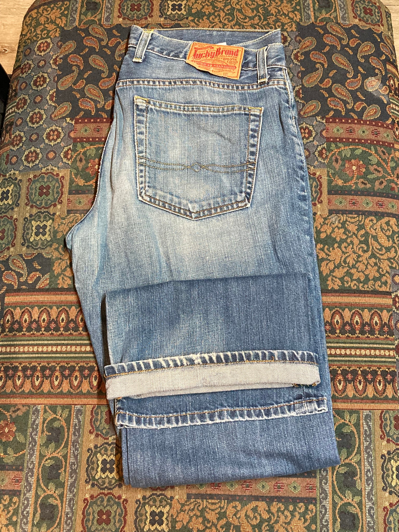 Vintage Lucky Brand Denim Jeans, Slim Bootcut - 35”x31”, Made in