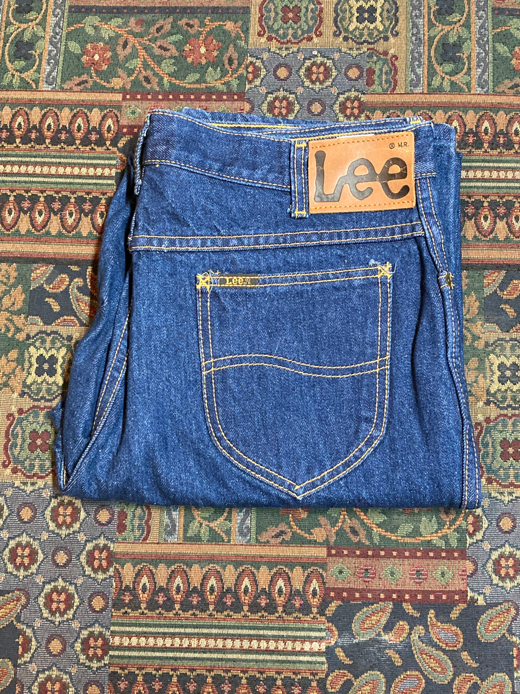 Vintage Lee Riders, Raw Denim Jeans, NWOT - 35”x32.5”, Union Made