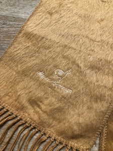 Kingspier Vintage - Alpaca Camargo camel 100% alpaca wool scarf. Made in Peru.
