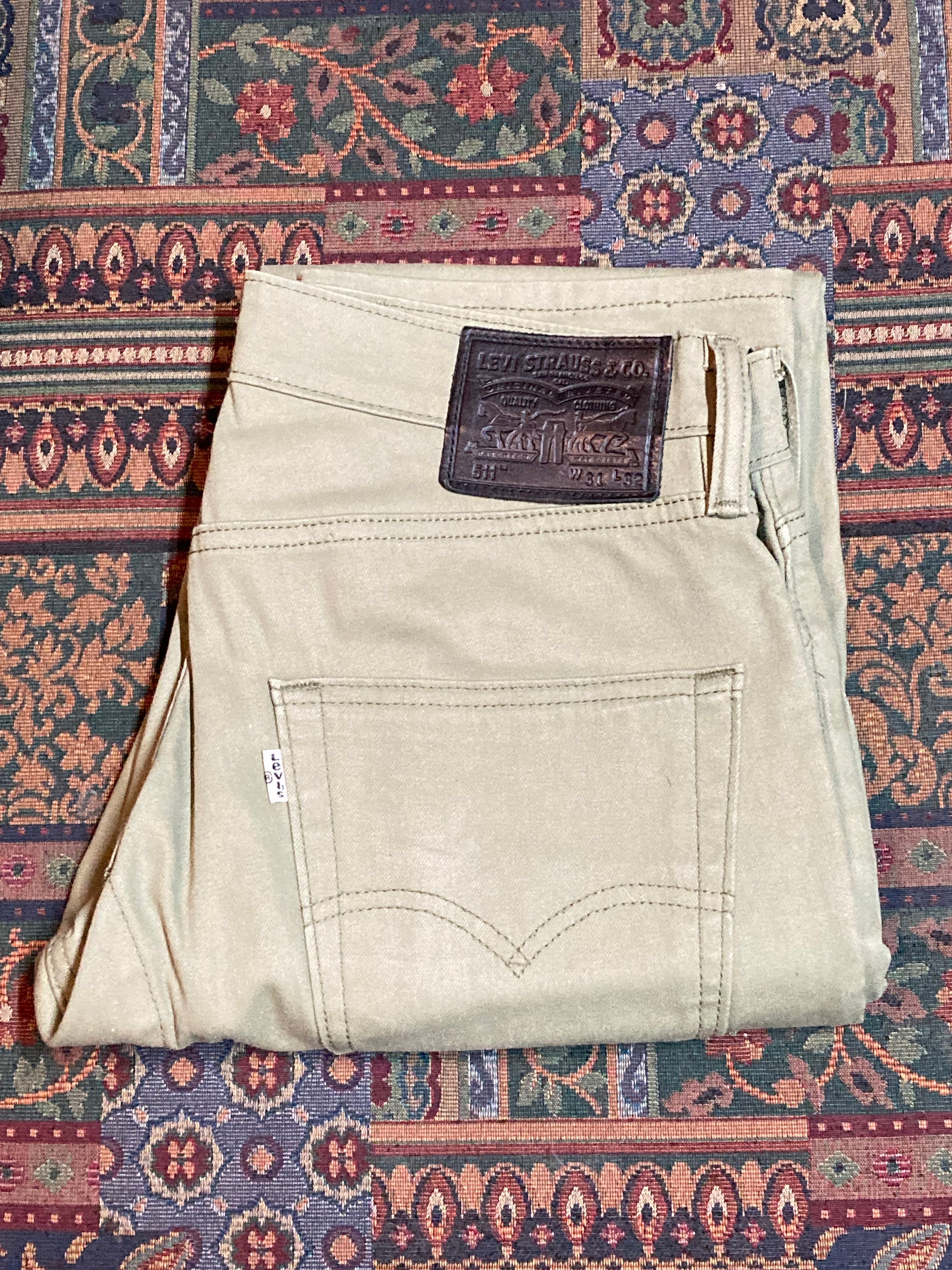 Levi s 511 White Tab Beige Jeans NWOT 31 x32 KingsPIER vintage