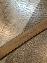 Load image into Gallery viewer, Kingspier Vintage - Brown double layered leather belt with brass hardware.

