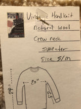 Load image into Gallery viewer, Kingspier Vintage - Vintage hand-knit crewneck sweater in natural wool colours.

Size small/ medium.
