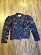 Load image into Gallery viewer, Kingspier Vintage - Vintage hand-knit 100% mohair cardigan with button closures and princess sleeves.

Size small/ medium.
