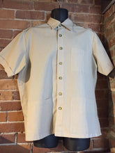 Load image into Gallery viewer, Kingspier Vintage - Bohemian Press beige button up shirt. Mens size large.

