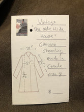 Load image into Gallery viewer, Kingspier Vintage - Vintage “The Olde Hide House” lambskin shearling coat with shawl collar, button closures and two front pockets.

Made in Canada.
Size 8,
