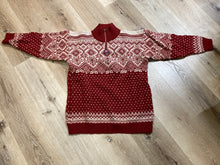 Load image into Gallery viewer, Kingspier Vintage - Vintage Devold Original 100% wool quarter zip sweater in red Norwegian design.

Made in Norway.
Size small.
