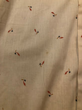 Load image into Gallery viewer, Kingspier Vintage - Vintage Arrow button up shirt in salmon, black, mustard and orange design. Made in Canada. Mens size medium.
