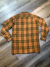 Load image into Gallery viewer, Kingspier Vintage - Vintage TownCraft orange plaid button up shirt for tall men, size large.
