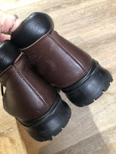 Load image into Gallery viewer, Kingspier Vintage - Vintage Maritime Shearling brown leather hiking boots with shearling lining. Made in Canada.

Size 9.5 womens

The uppers and soles are in excellent condition.
