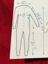 Load image into Gallery viewer, Kingspier Vintage - Stanfield&#39;&#39;s deadstock duofold / layered jersey knit union suits in red or grey.  The Stanfield&#39;s union suits are ingeniously designed with wicking and insulating layers of wool and cotton blends and have been a &quot;staple&quot; of Stanfield’s for many decades.  Inner Layer: 50% Cotton/ 50% Polyester  Outer Layer: 50% merino wool/ 50% Polyester  These onsies are irregular/seconds...we&#39;re calling them “I’mperfects” as imperfections are undetectable.
