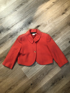 Kingspier Vintage - Harve Benard pink cropped jacket with button closures. Size medium..