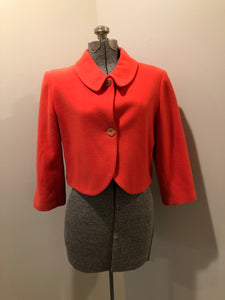 Kingspier Vintage - Harve Benard pink cropped jacket with button closures. Size medium..