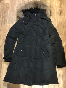 Bod and Christensen Down Filled Coat with Fur Trim Hood, NWOT