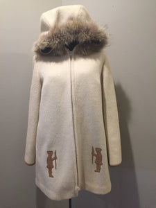 Vintage Beltex Canada Subzero Wool Northern parka with Igloo motif, Made in Canada, SOLD