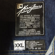 Load image into Gallery viewer, Kingspier Vintage - Vintage Karl Kani jeans hip hop denim jacket with button closures and two flap pockets. Made in Hong Kong. Size XXL.

