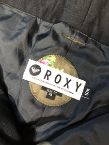 Kingspier Vintage - Roxy slim fit ski pants in green with floral design, zip fly, zip pockets and pink liner.

Size XL